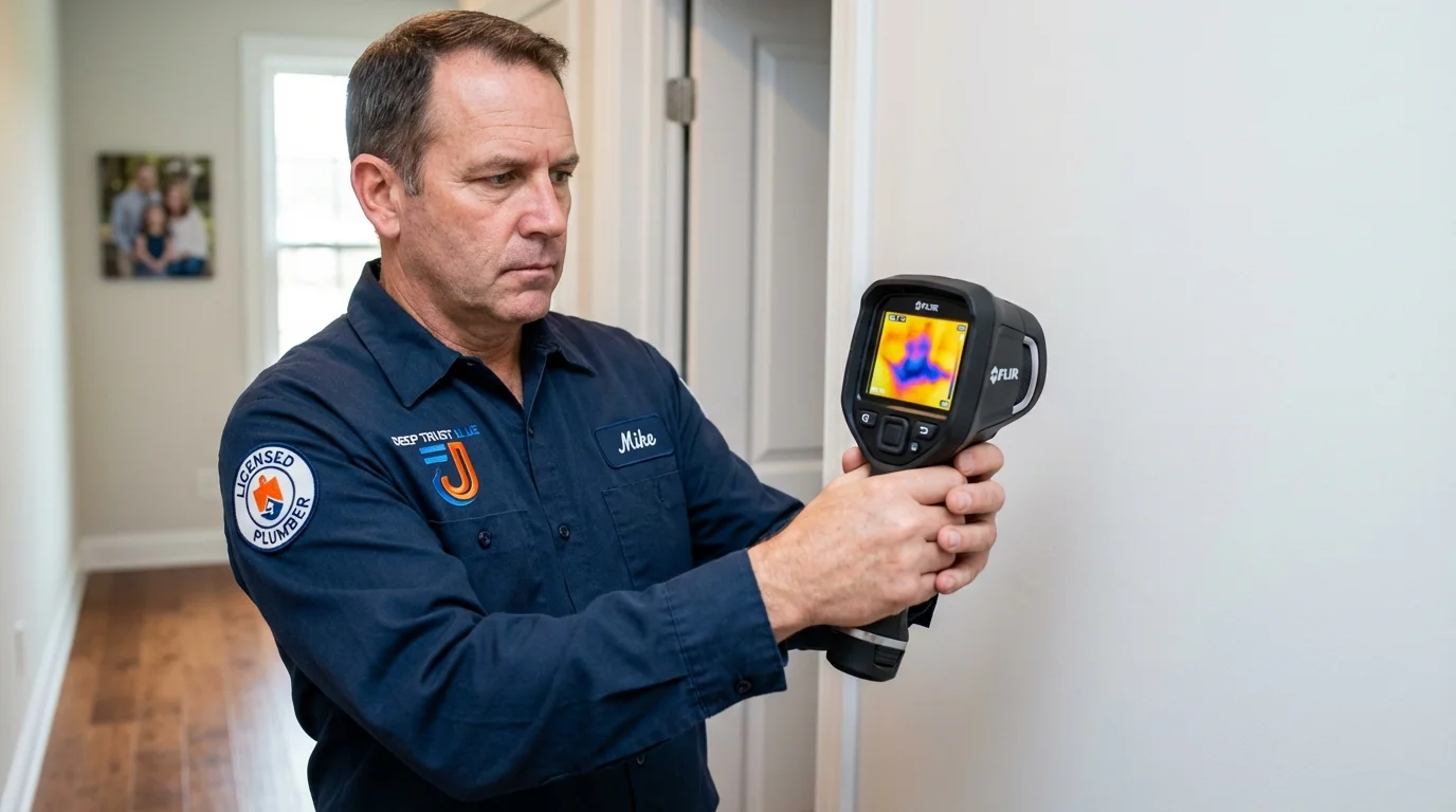 Thermal imaging leak detection by Johns Plumbing LLC in Belvidere